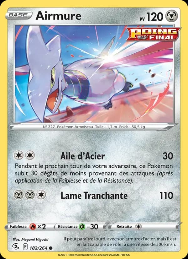 Airmure — Poing de Fusion 182 French Pokémon card