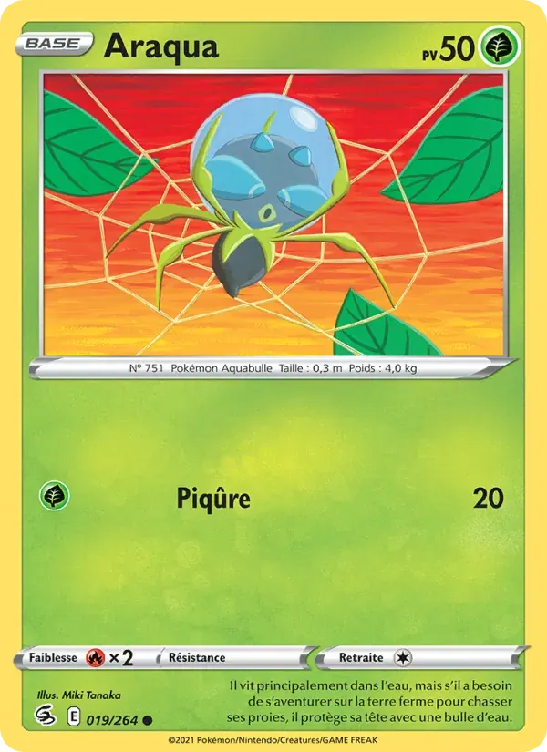 Araqua — Poing de Fusion 19 French Pokémon card
