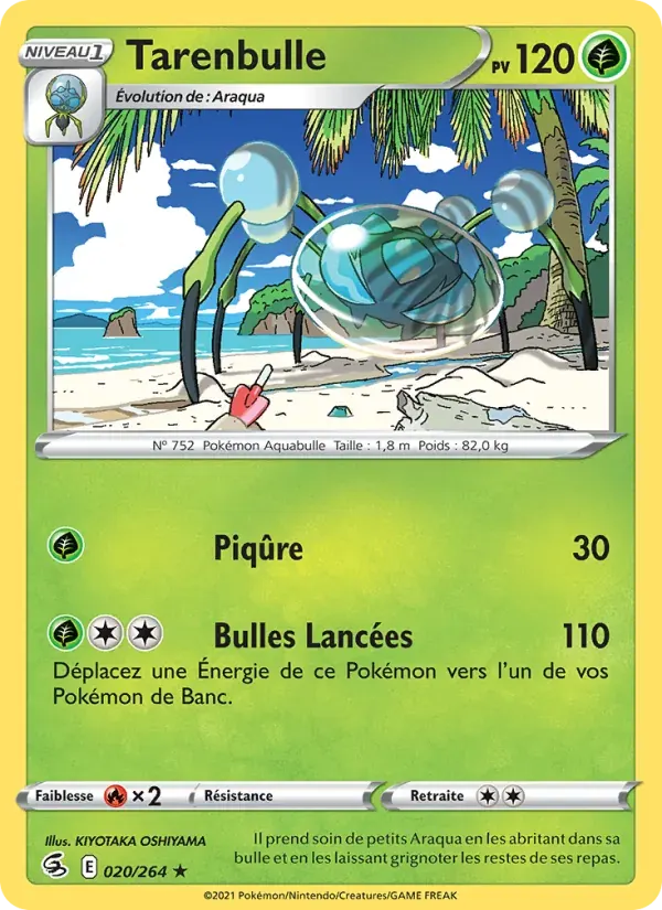 Tarenbulle — Poing de Fusion 20 French Pokémon card