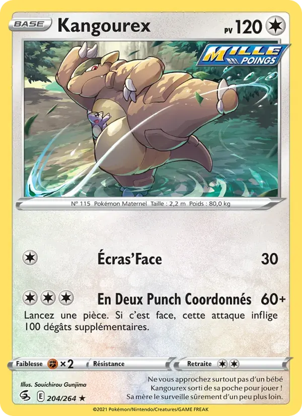 Kangourex — Poing de Fusion 204 French Pokémon card