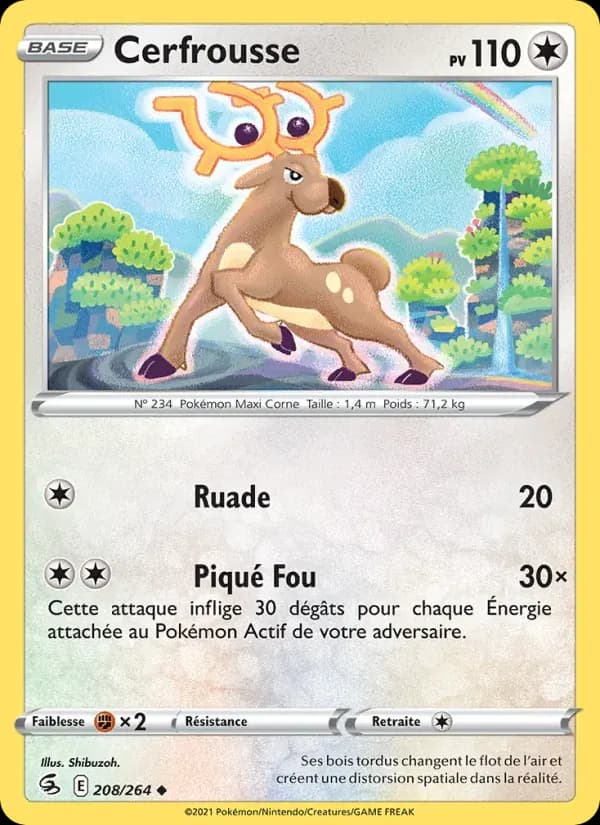 Cerfrousse — Poing de Fusion 208 French Pokémon card