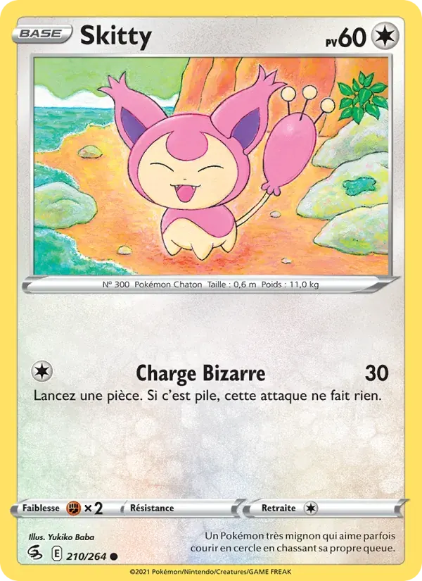 Skitty — Poing de Fusion 210 French Pokémon card