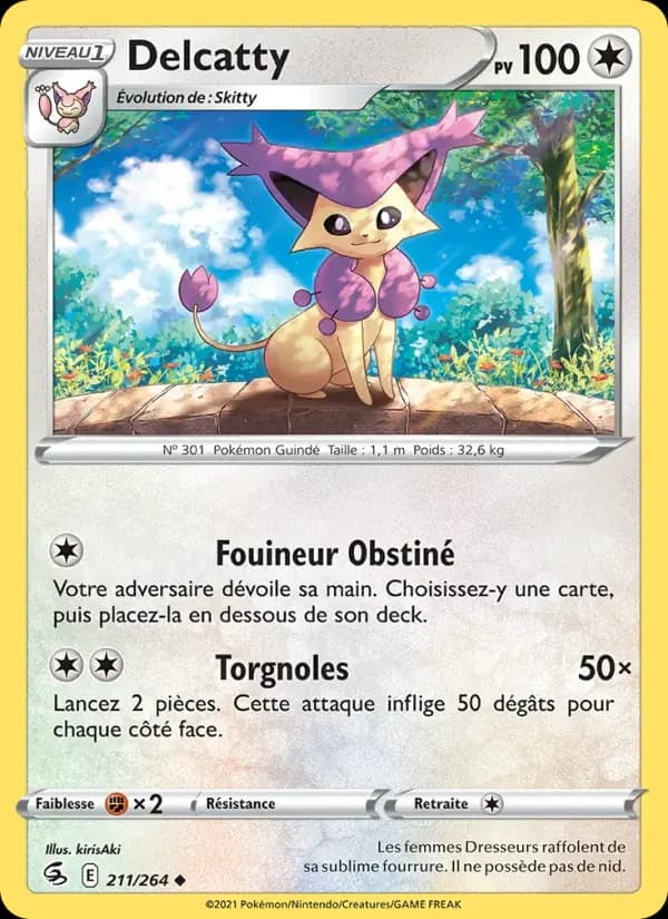 Delcatty — Poing de Fusion 211 French Pokémon card