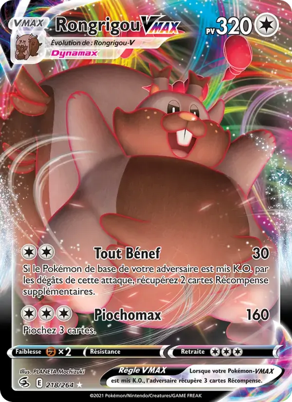 Rongrigou VMAX — Poing de Fusion 218 French Pokémon card