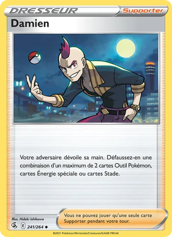 Damien — Poing de Fusion 241 French Pokémon card
