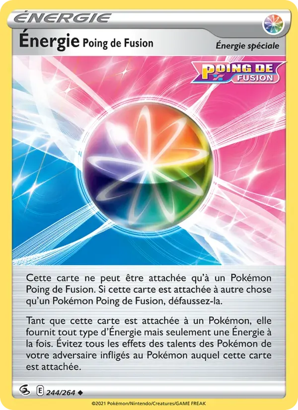 Énergie Poing de Fusion — Poing de Fusion 244 French Pokémon card