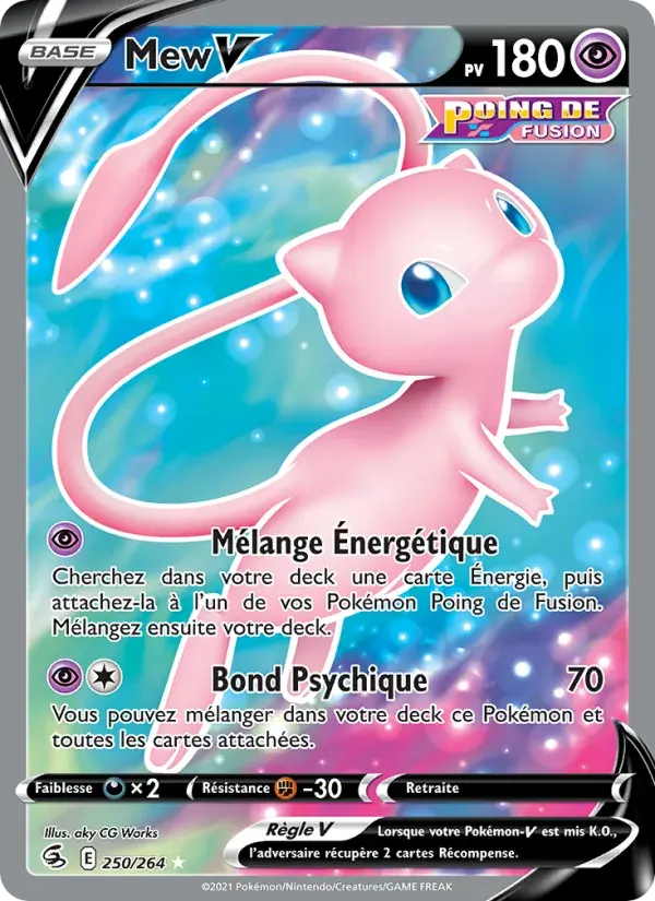 Mew V — Poing de Fusion 250 French Pokémon card