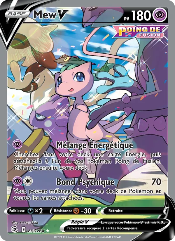 Mew V — Poing de Fusion 251 French Pokémon card