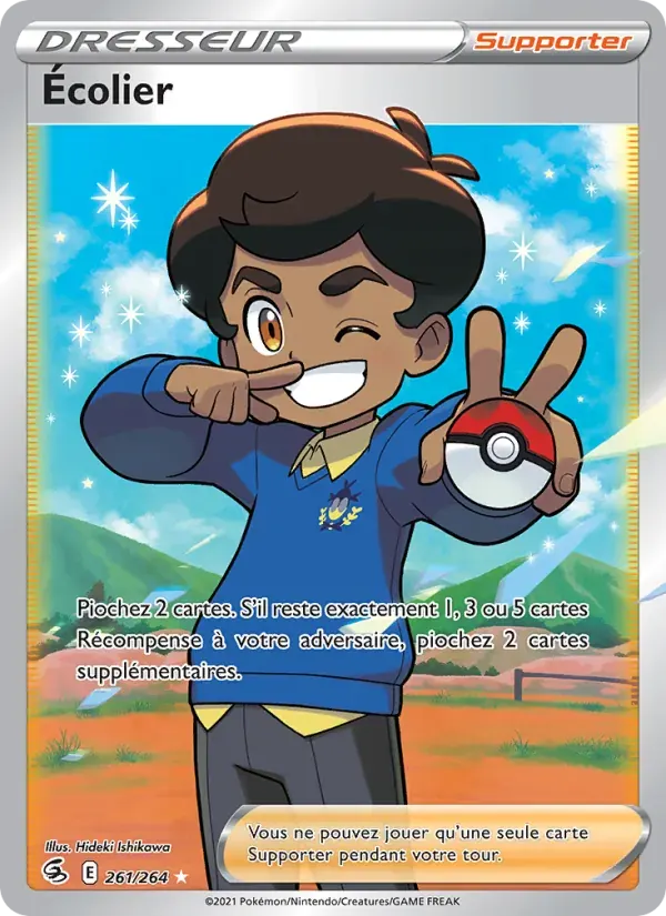 Écolier — Poing de Fusion 261 French Pokémon card