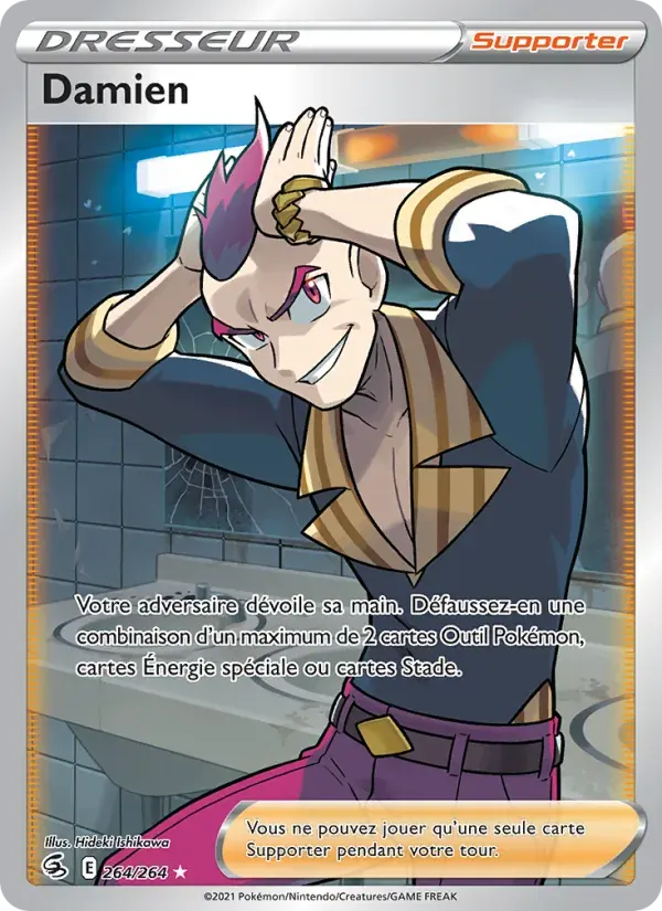 Damien — Poing de Fusion 264 French Pokémon card