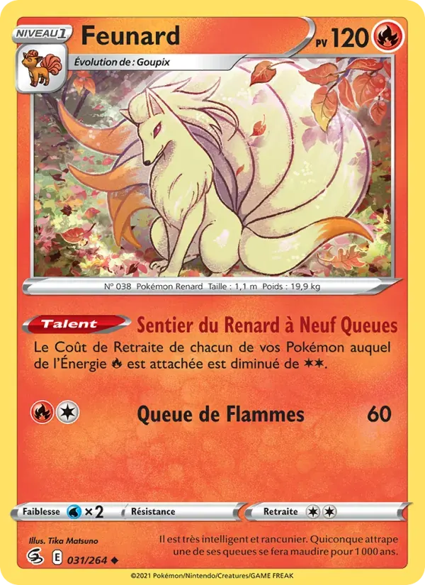 Feunard — Poing de Fusion 31 French Pokémon card