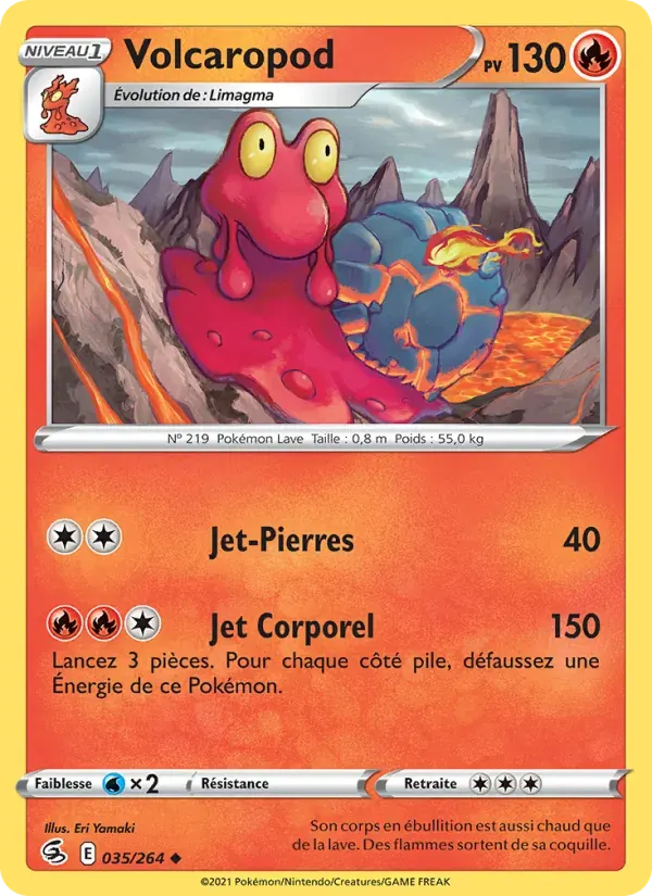 Volcaropod — Poing de Fusion 35 French Pokémon card