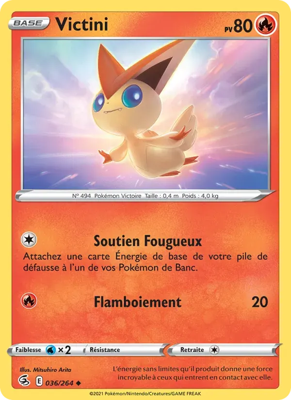 Victini — Poing de Fusion 36 French Pokémon card
