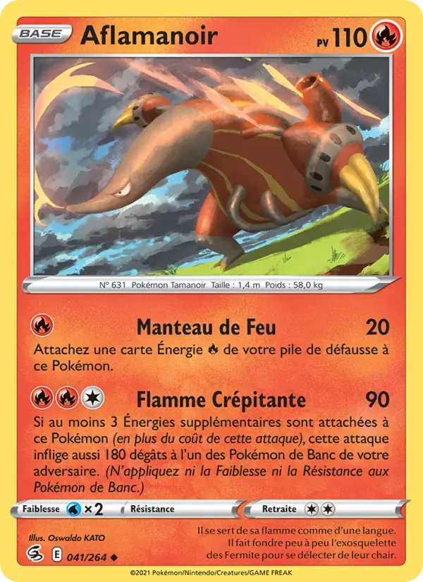 Aflamanoir — Poing de Fusion 41 French Pokémon card
