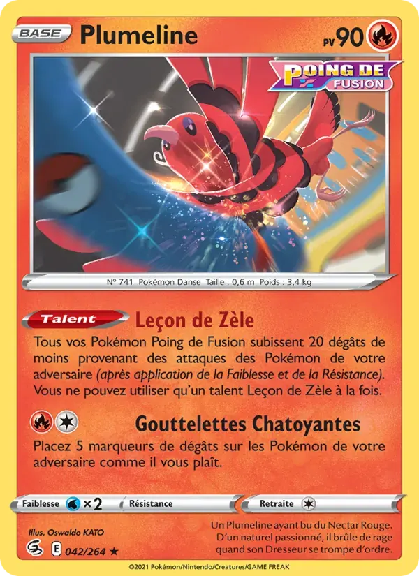 Plumeline — Poing de Fusion 42 French Pokémon card
