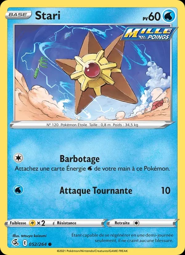 Stari — Poing de Fusion 52 French Pokémon card