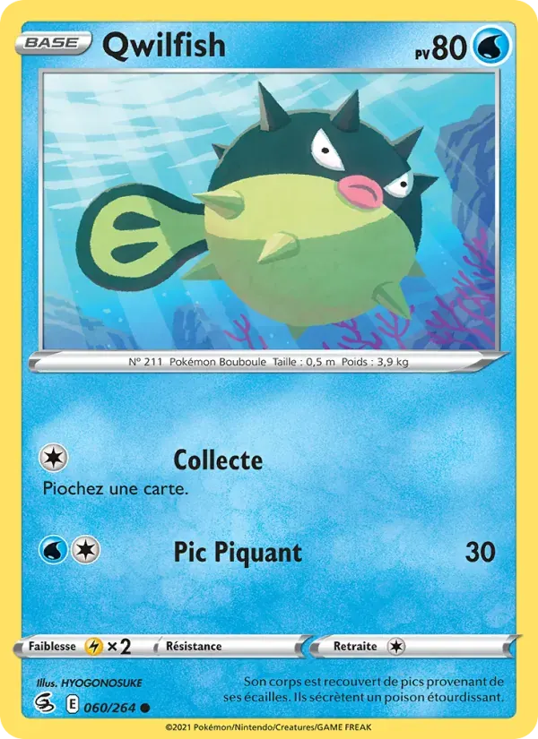 Qwilfish — Poing de Fusion 60 French Pokémon card