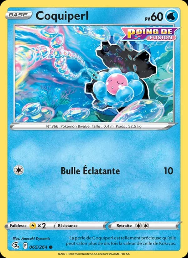 Coquiperl — Poing de Fusion 65 French Pokémon card