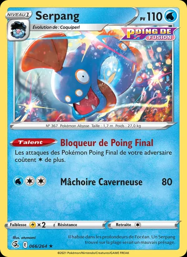 Serpang — Poing de Fusion 66 French Pokémon card