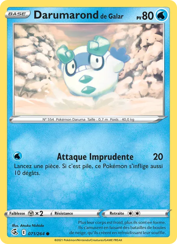Darumarond de Galar — Poing de Fusion 71 French Pokémon card