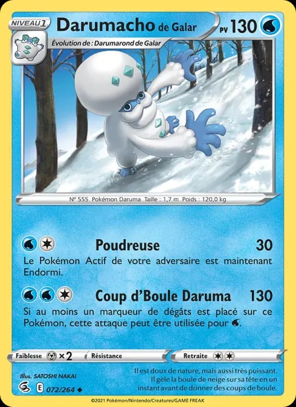 Darumacho de Galar — Poing de Fusion 72 French Pokémon card