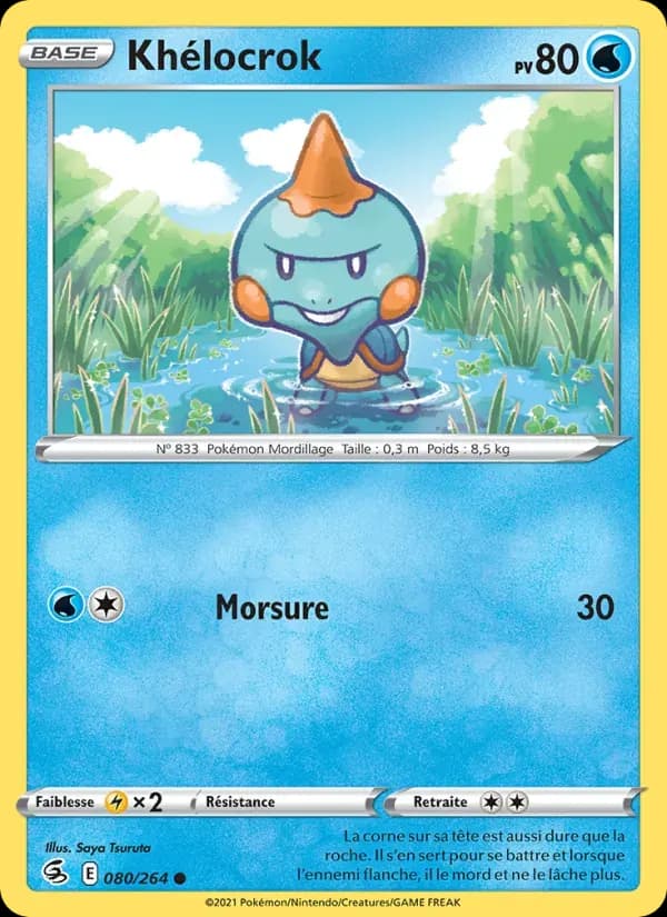 Khélocrok — Poing de Fusion 80 French Pokémon card