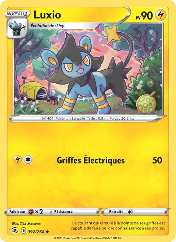 Luxio — Poing de Fusion 92 French Pokémon card