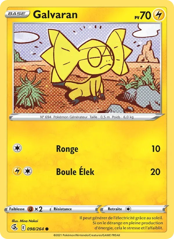 Galvaran — Poing de Fusion 98 French Pokémon card
