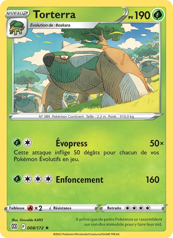 Torterra — Stars Étincelantes 8 French Pokémon card