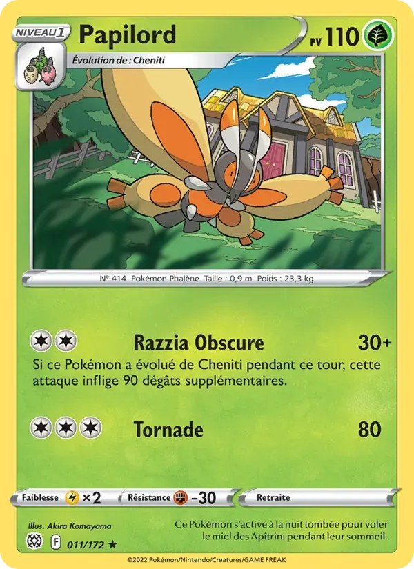 Papilord — Stars Étincelantes 11 French Pokémon card