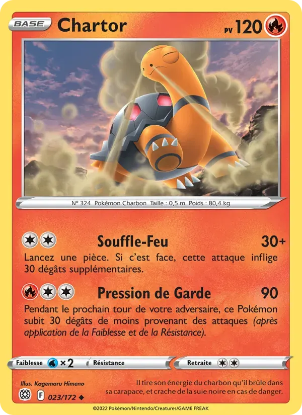 Chartor — Stars Étincelantes 23 French Pokémon card