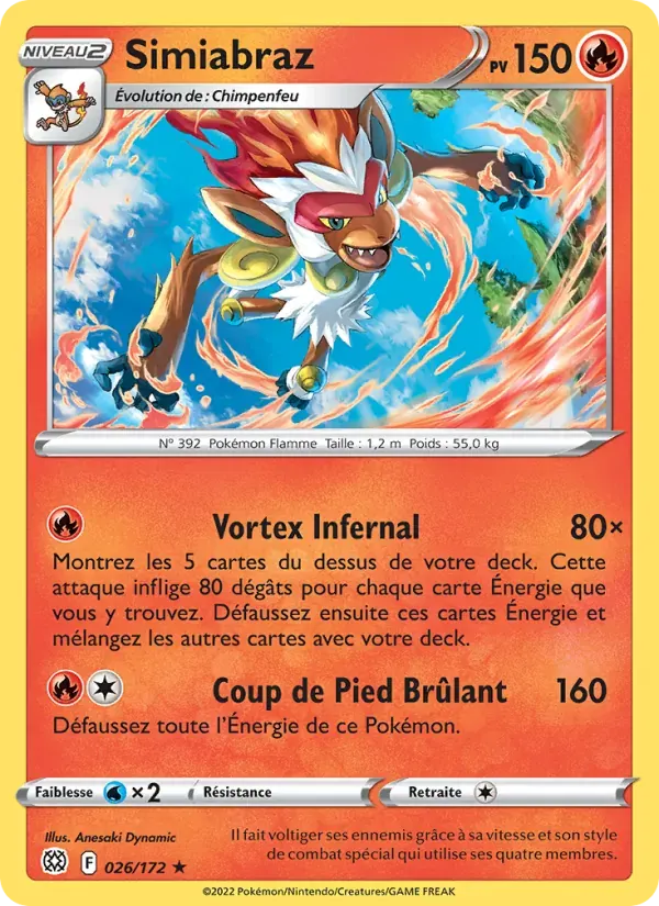 Simiabraz — Stars Étincelantes 26 French Pokémon card