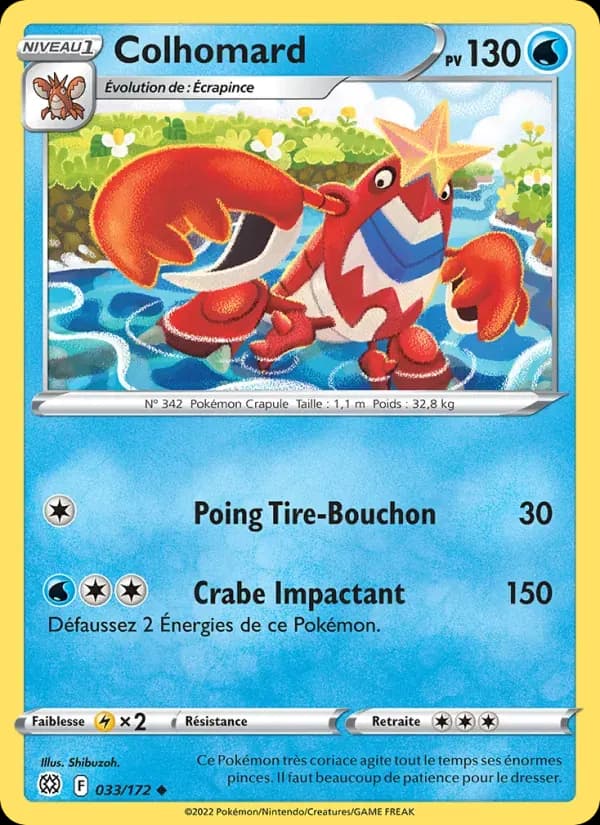 Colhomard — Stars Étincelantes 33 French Pokémon card