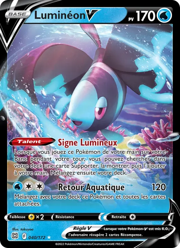 Luminéon V — Stars Étincelantes 40 French Pokémon card