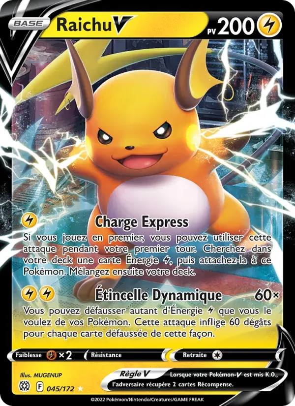 Raichu V — Stars Étincelantes 45 French Pokémon card