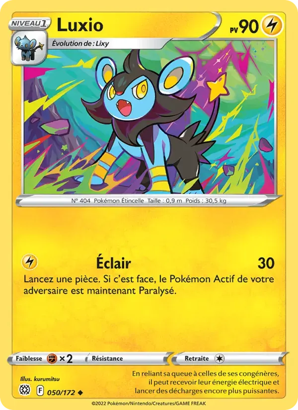 Luxio — Stars Étincelantes 50 French Pokémon card