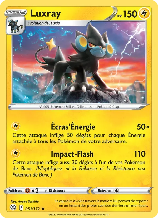 Luxray — Stars Étincelantes 51 French Pokémon card