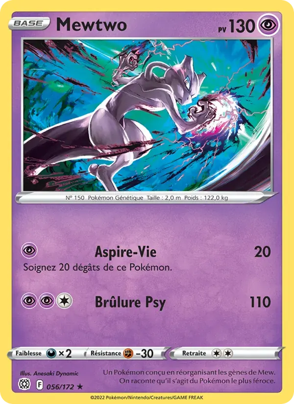 Mewtwo — Stars Étincelantes 56 French Pokémon card