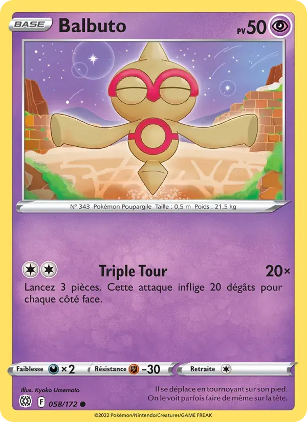 Balbuto — Stars Étincelantes 58 French Pokémon card