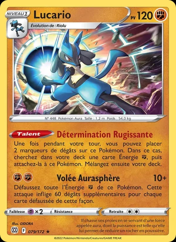 Lucario — Stars Étincelantes 79 French Pokémon card