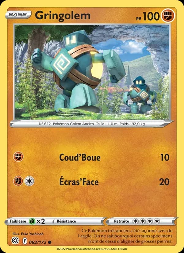 Gringolem — Stars Étincelantes 82 French Pokémon card