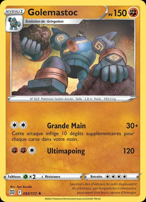 Golemastoc — Stars Étincelantes 83 French Pokémon card