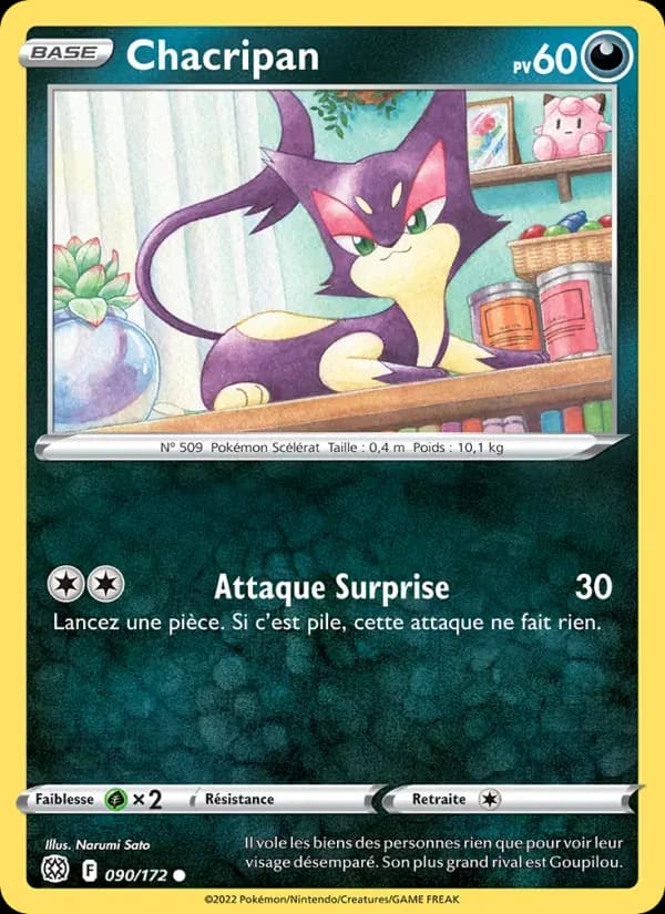 Chacripan — Stars Étincelantes 90 French Pokémon card