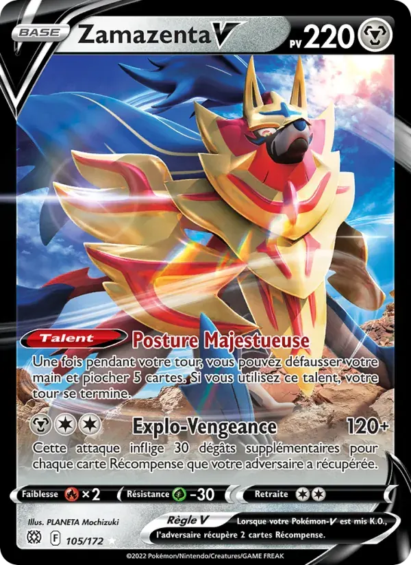 Zamazenta V — Stars Étincelantes 105 French Pokémon card
