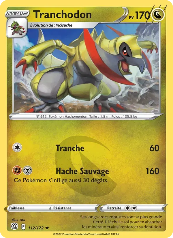 Tranchodon — Stars Étincelantes 112 French Pokémon card
