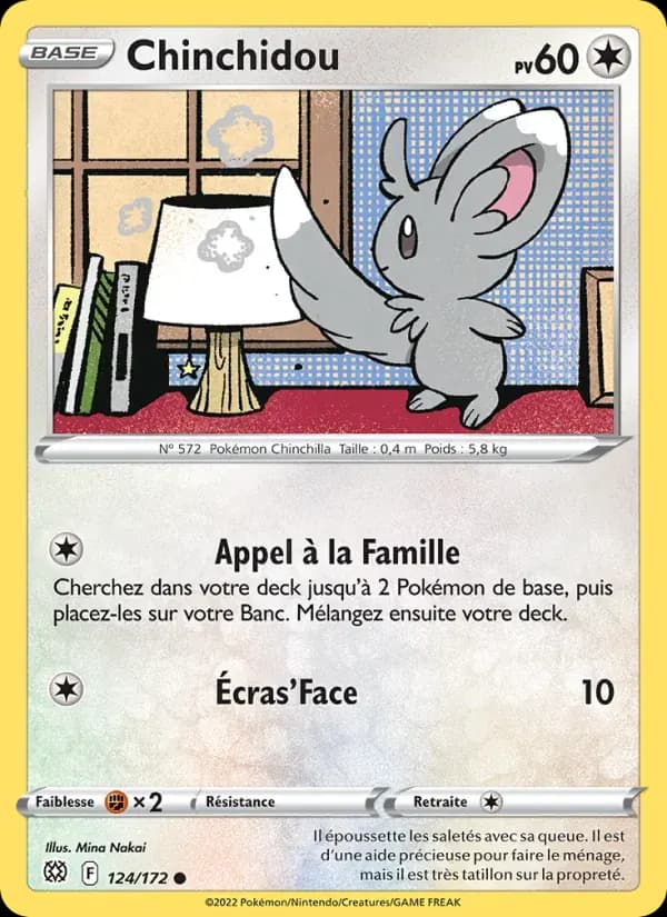 Chinchidou — Stars Étincelantes 124 French Pokémon card