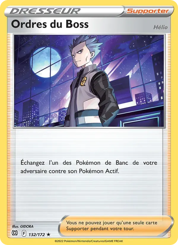 Ordres du Boss — Stars Étincelantes 132 French Pokémon card