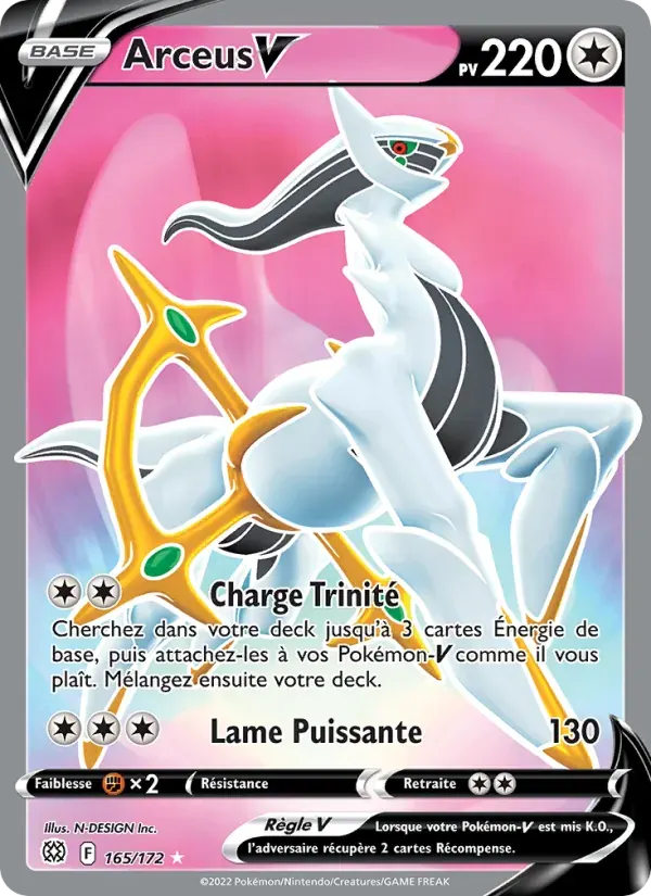 Arceus V — Stars Étincelantes 165 French Pokémon card