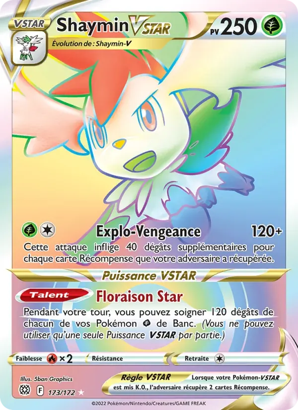 Shaymin VSTAR — Stars Étincelantes 173 French Pokémon card