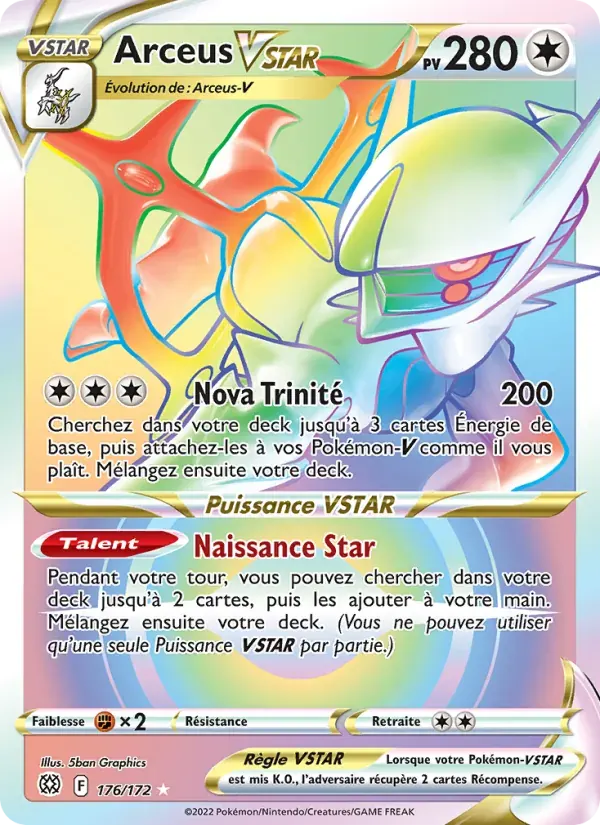Arceus VSTAR — Stars Étincelantes 176 French Pokémon card